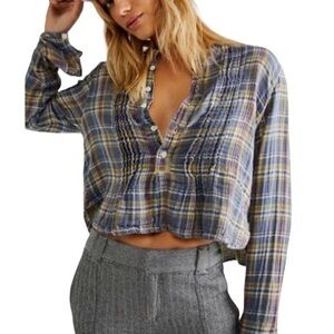 Free People x CP Shades Plaid Shirt size M, EUC